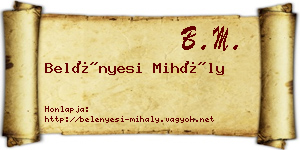 Belényesi Mihály névjegykártya