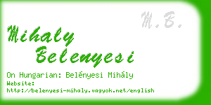 mihaly belenyesi business card